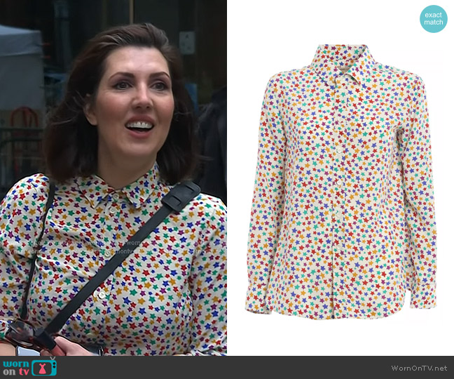Saint Laurent Star Print Button Down Shirt worn by Flora on Today