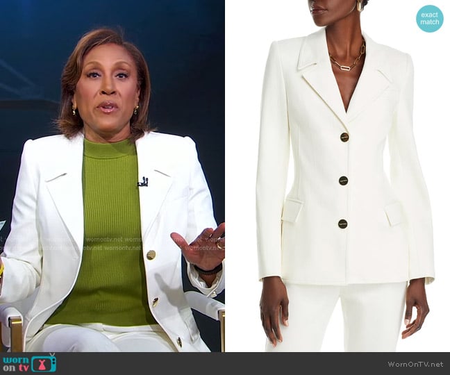 Sergio Hudson Three Button Jacket worn by Robin Roberts on Good Morning America