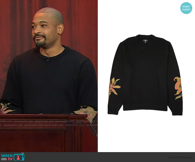Stussy Orchid Knit Sweater worn by Julian on Today
