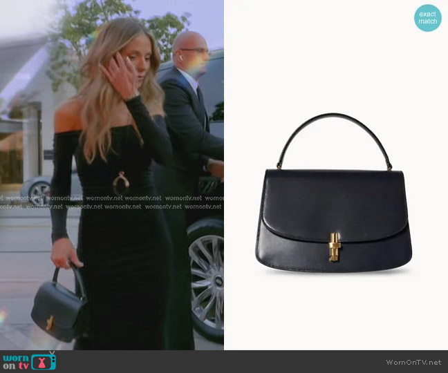 The Row Sofia 10 Leather Tote Bag worn by Dorit Kemsley on The Real Housewives of Beverly Hills