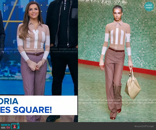 Tory Burch Spring 2025 Ready-to-Wear Collection worn by Eva Longoria on Good Morning America