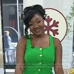 Valerie Agyeman’s green sleeveless top and pants on Today