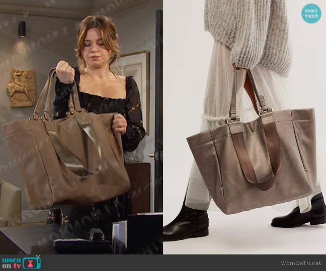 Free People Ventura Vegan Tote worn by Joy Wesley (AlexAnn Hopkins) on Days of our Lives