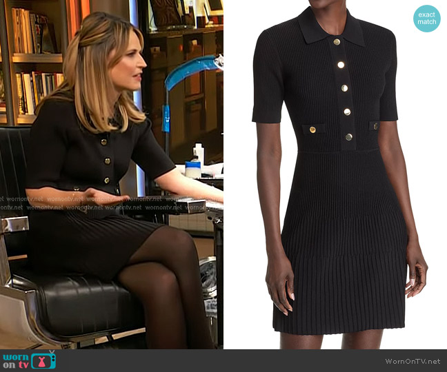 Veronica Beard Lauper Short Sleeve Minidress worn by Savannah Guthrie on The Drew Barrymore Show