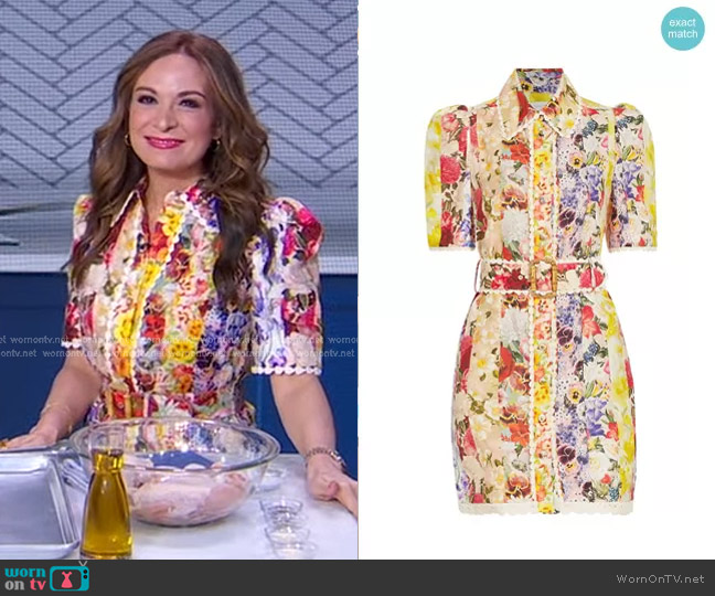 Zimmermann Wonderland Linen Shirtdress worn by Anna Francese Gass on Good Morning America
