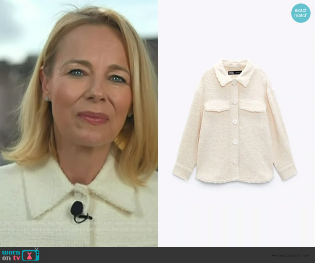 Zara Tweed Jacket worn by Daisy McAndrew on Today