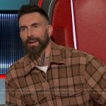 Adam Levine’s brown plaid shirt on The Voice