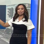 Adelle’s black mixed media shirt dress on Today