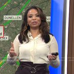 Adelle’s brown belted leather pants on Today