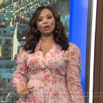 Adelle’s pink floral print dress on Today