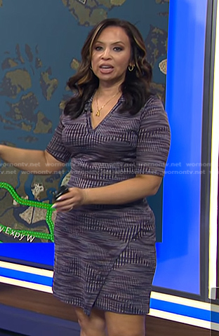 Adelle’s purple space dye mini dress on Today