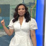 Adelle’s white paisley eyelet dress on Today
