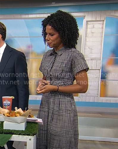 Adriana Diaz’s checked shirtdress on CBS Mornings