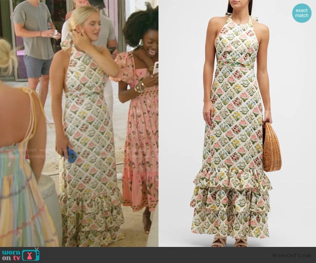Agua by Agua Bendita Magnolia Halter Maxi Dress worn by Salley Carson on Southern Charm