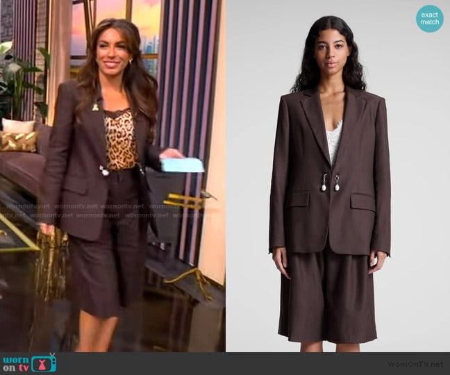ALC Mel Chain-Embellished Jacket worn by Alyssa Farah Griffin on The View