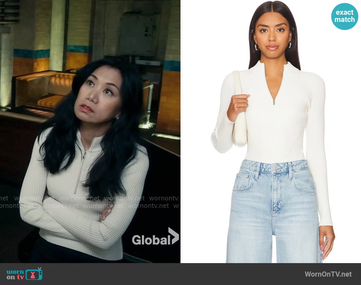 A.L.C. Noa Top worn by Melody Bayani (Liza Lapira) on The Equalizer