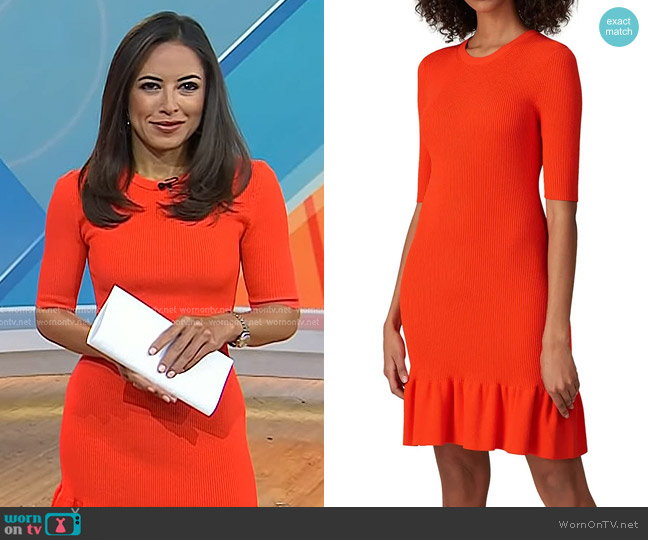 A.L.C. Vance Ruffled Dress worn by Kaylee Hartung on Today