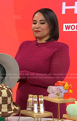 Alejandra’s red knit dress on Today