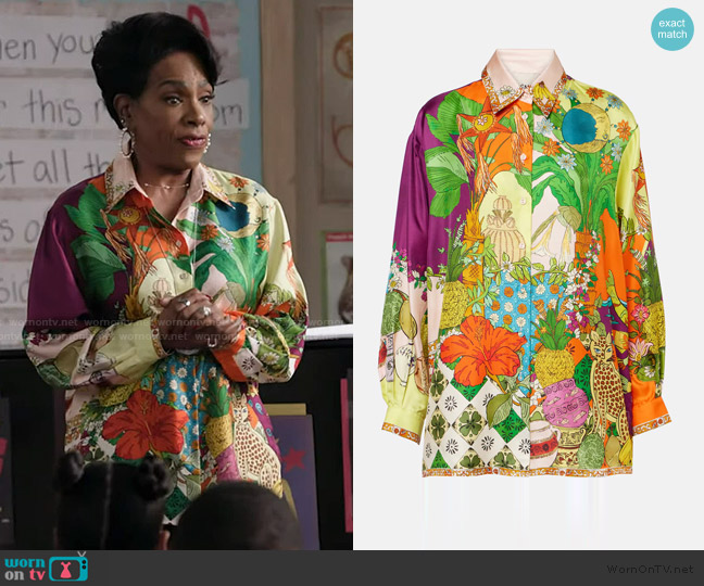 Alemais Tiger Shirt worn by Barbara Howard (Sheryl Lee Ralph) on Abbott Elementary