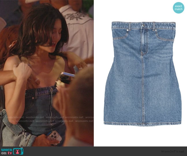 Alexander Wang Denim Mini Dress worn by Kylie Jenner (Kylie Jenner) on The Kardashians