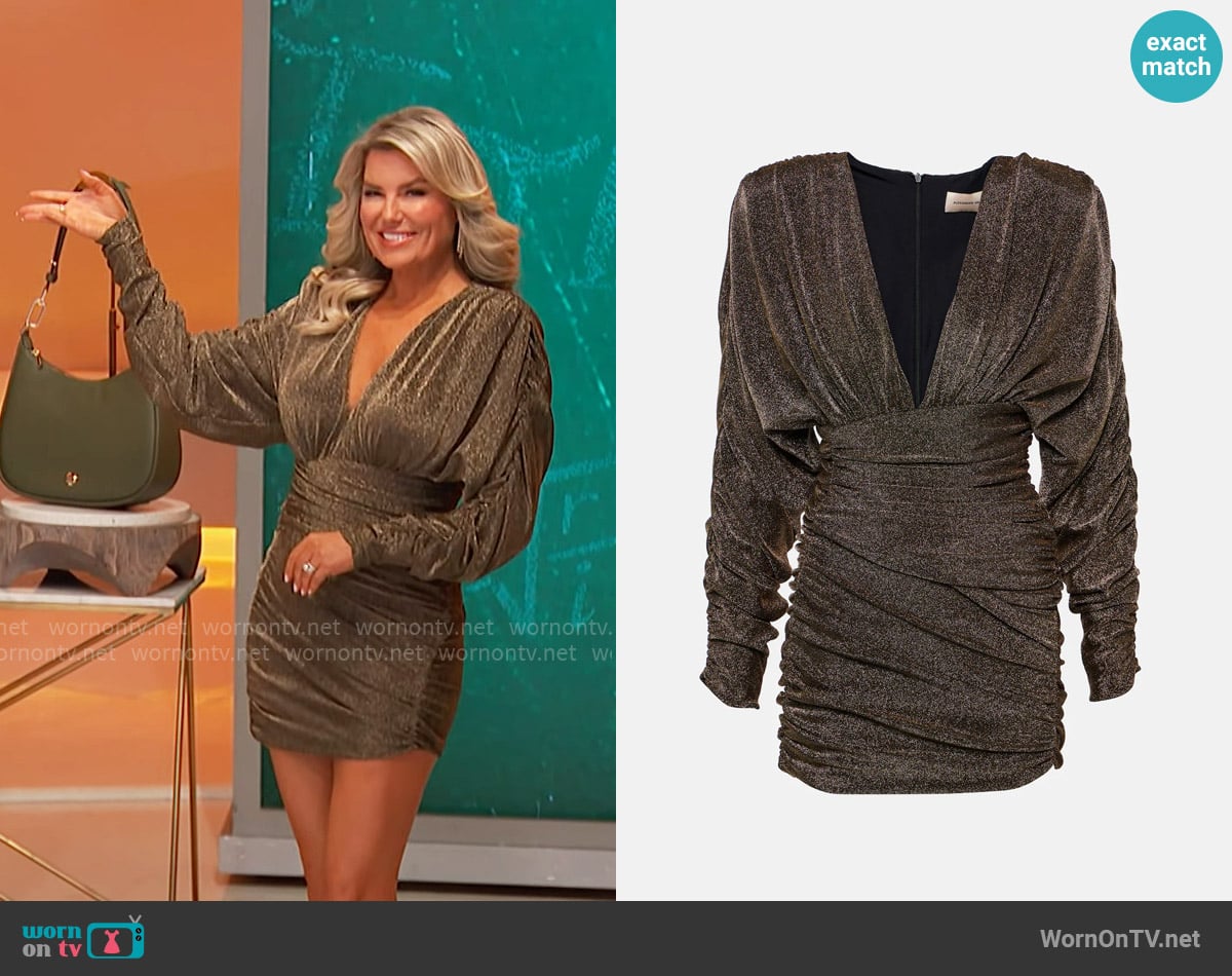 Alexandre Vauthier Ruched minidress worn by Rachel Reynolds on The Price is Right