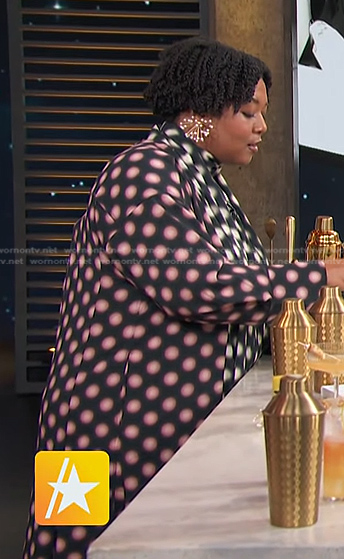 Alexis’s polka dot dress on Access Hollywood
