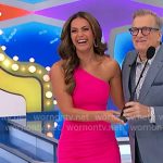 Alexis’s pink one-shoulder dress on The Price is Right
