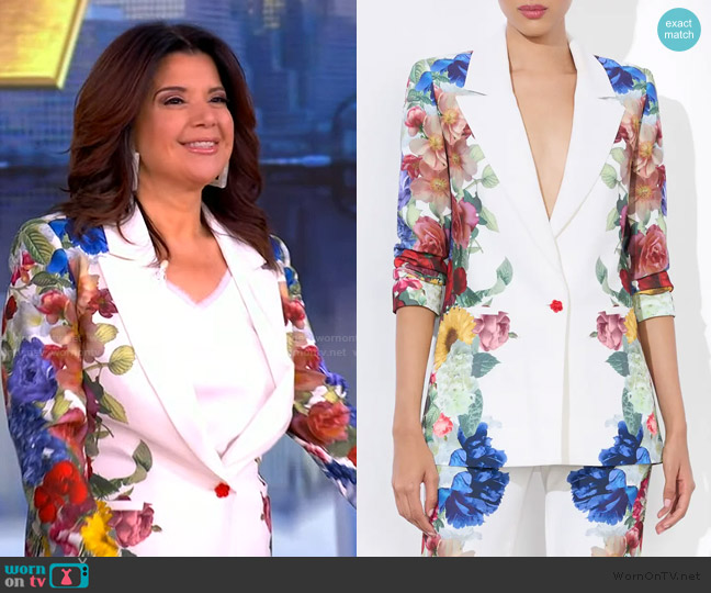 Alice and Olivia Denny Blazer worn by Ana Navarro on The View