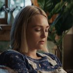 Alice’s blue floral thermal top on Grosse Pointe Garden Society