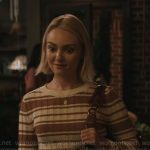 Alice’s brown striped sweater on Grosse Pointe Garden Society