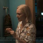 Alice’s mushroom print pajamas on Grosse Pointe Garden Society
