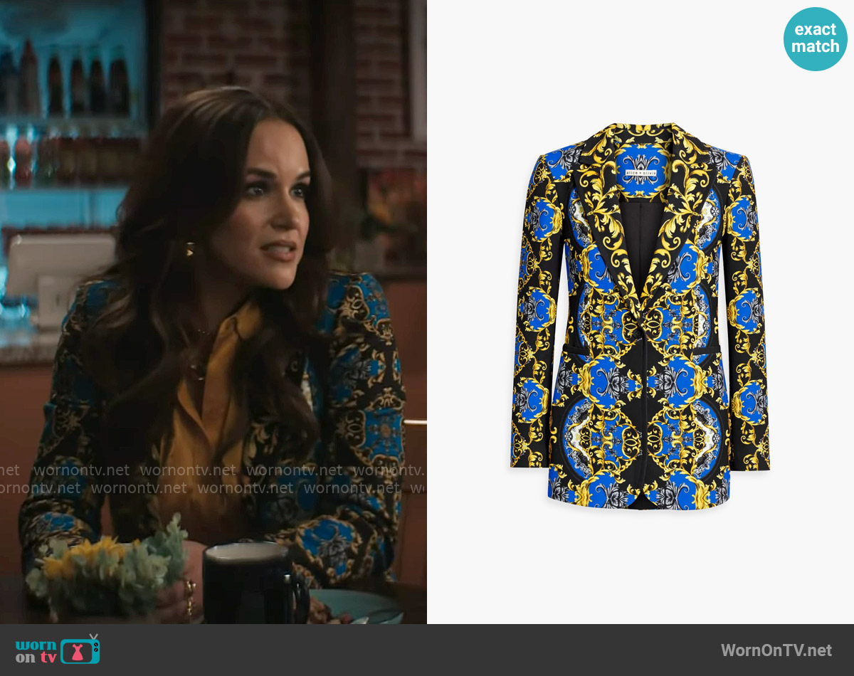 Alice + Olivia Brean Blazer worn by Birdie (Melissa Fumero) on Grosse Pointe Garden Society