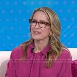 Dr. Aliza Pressman’s pink tie neck blouse on Today