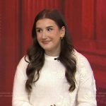 Allison Matey’s white floral knit sweater on Today