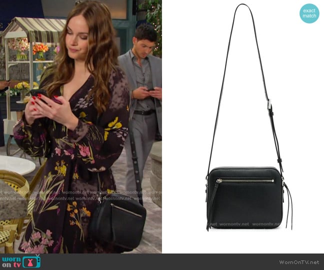 All Saints Captain Square Crossbody Bag worn by Stephanie Johnson (Abigail Klein) on Days of our Lives