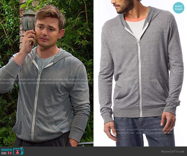Alternative Eco-Jersey Hoodie worn by Johnny DiMera (Carson Boatman) on Days of our Lives