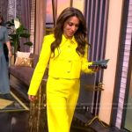 Alyssa’s yellow jacket and pants on The View