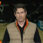 Sam Brock’s beige puffer vest on Today