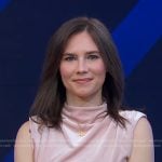 Amanda Knox’s pink velvet top on Good Morning America