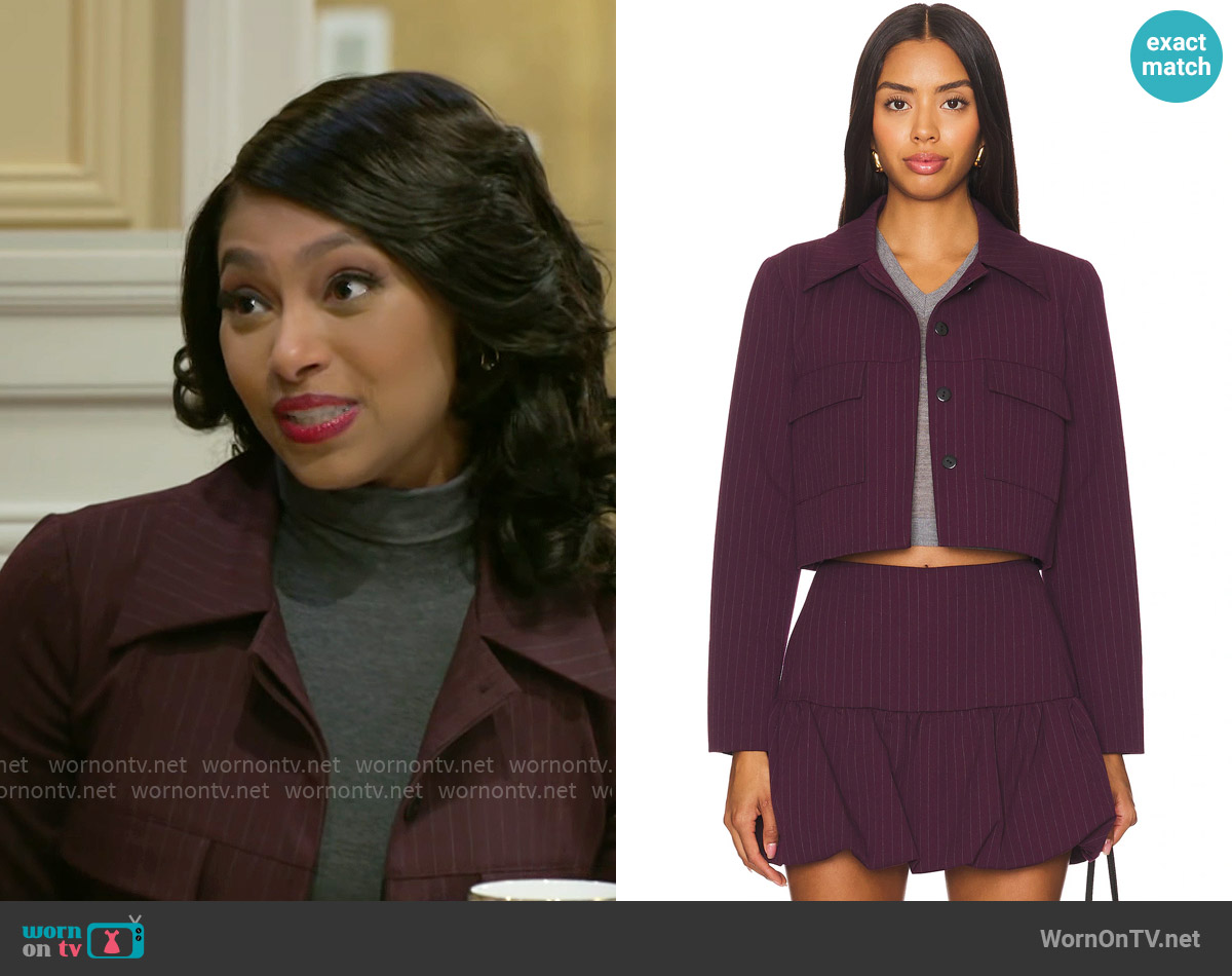 Amanda Uprichard Sanders Jacket worn by Kat Richardson (Colby Muhammad) on Beyond the Gates