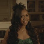 Amina’s green lace dress on All American