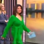 Ana’s green knit wrap dress on The View