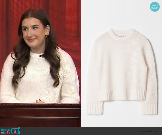 & Other Stories Embroidered Mohair-Blend Sweater worn by Allison Matey on Today