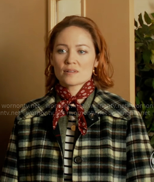 Angie’s plaid coat on Will Trent
