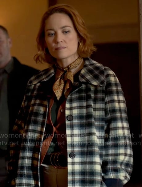 Angie’s plaid coat on Will Trent