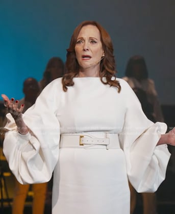 Ann’s white balloon sleeve dress on 9-1-1