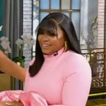 Ashanti’s pink ruffle cuff dress on Tamron Hall Show