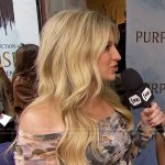 Ashley Bellman’s floral print mesh dress on E! News