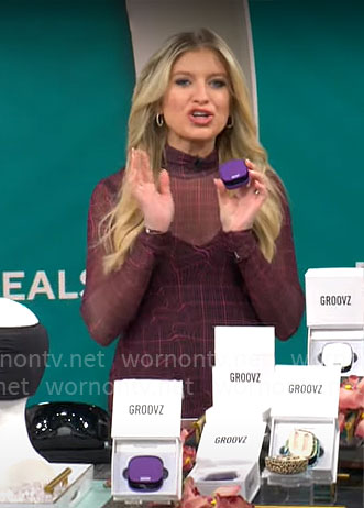 Ashley’s plaid mesh dress on CBS Mornings