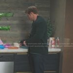 Atticus’s green knit zip jacket and sneakers on Greys Anatomy